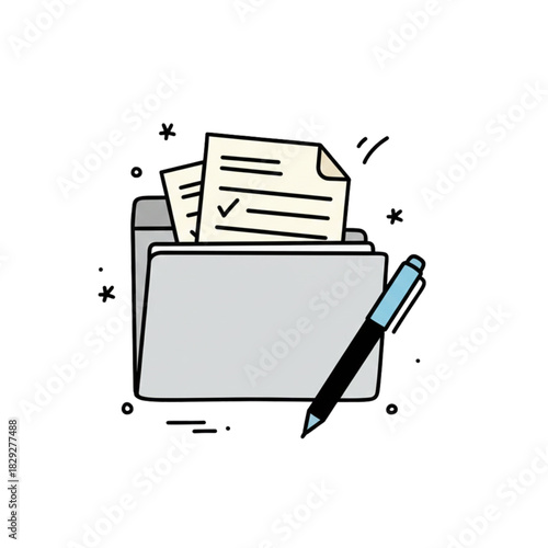 vector illustration of office stationery