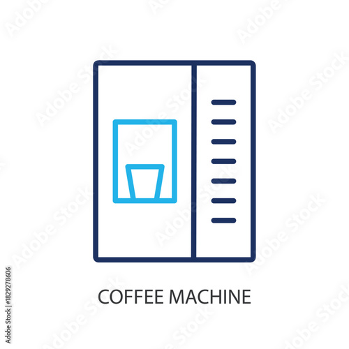 Coffee machine thin line icons. Original vector illustration.