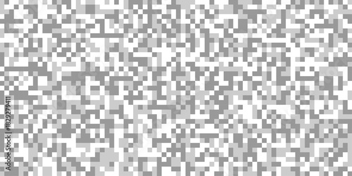 Abstract pixelated pattern gray and white censor bars with squares for horizontal pixelated bar texture for censorship effect, pixelated rectangle digital censorship effect isolated background.