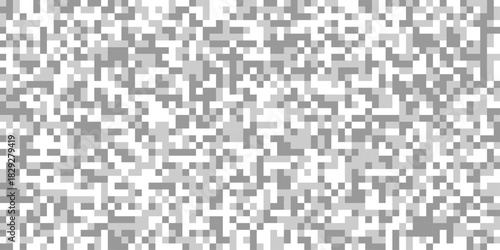 Abstract pixelated pattern gray and white censor bars with squares for horizontal pixelated bar texture for censorship effect, pixelated rectangle digital censorship effect isolated background.