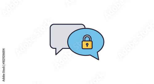 secure communication encrypted chat with data protection ensuring privacy suitable for technology articles and cyber security awareness campaigns.