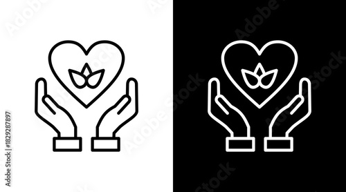 Therapy Outline White Icon Set Design