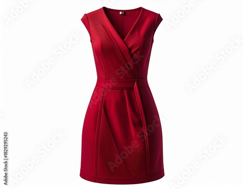 red dress isolated on white background