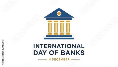 International Day of Banks Vector Illustration for Social Media and Design