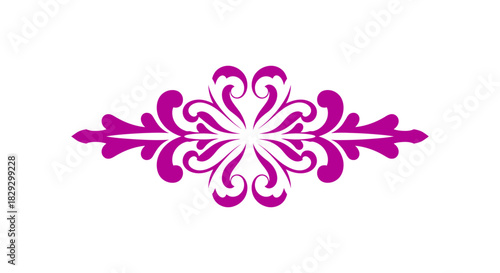 decorative floral divider element symmetrical flourish design with a vintage vibe ideal for invitations and elegant design projects ornate and refined.