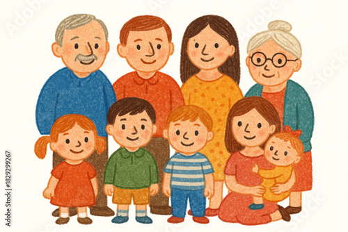 Multi-Generational Family Group Portrait