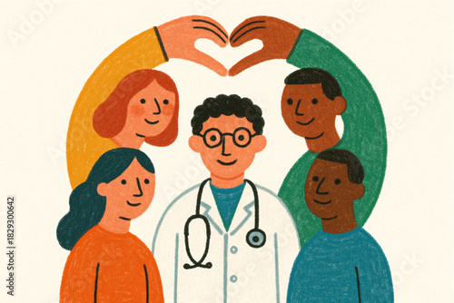 Diverse Group of Healthcare Workers and Doctors