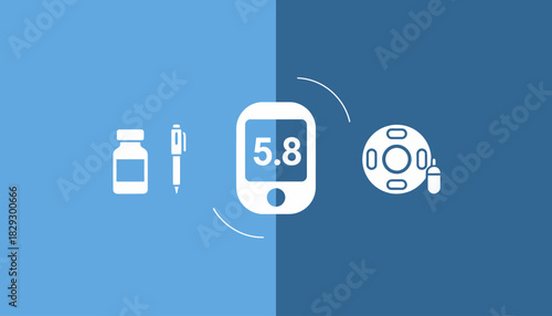 Diabetes Monitoring Comparison, Traditional vs CGM Technology, Blood Glucose Management