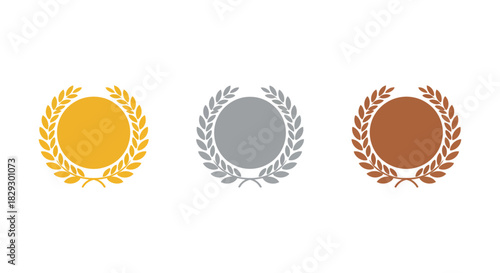 gold silver bronze medals with laurel wreaths showcasing top achievements symbolizing victory and awards in a celebration of success and recognition