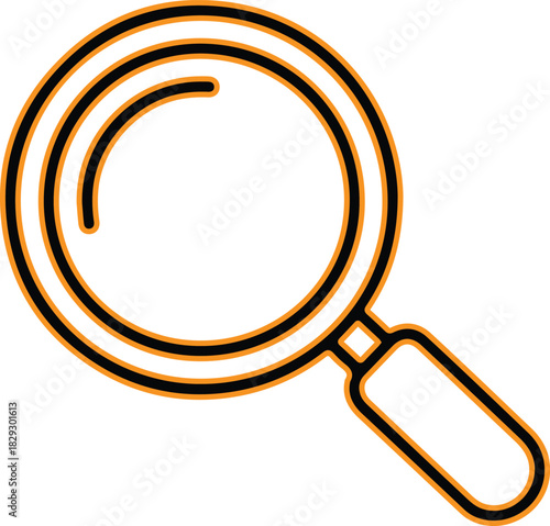 Magnifying glass icon for search and analysis