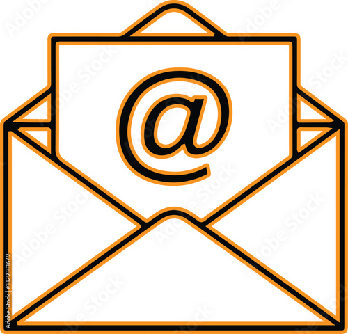 Open envelope with email symbol inside