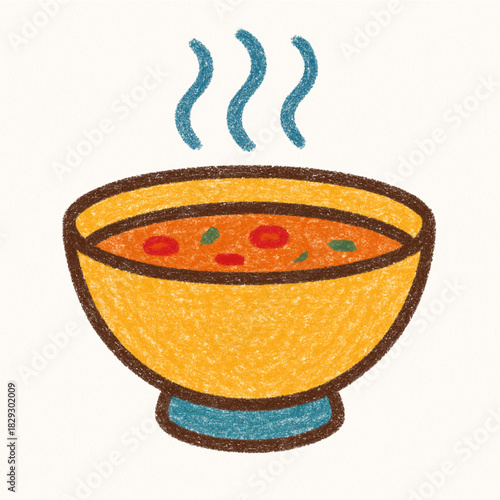 Bowl of Hot Steaming Soup