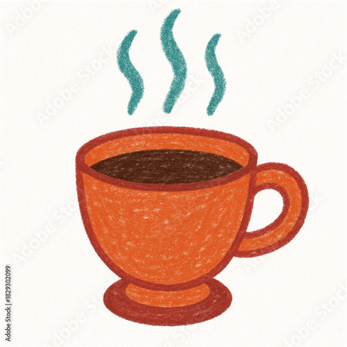 Steaming Hot Cup of Coffee or Tea Beverage
