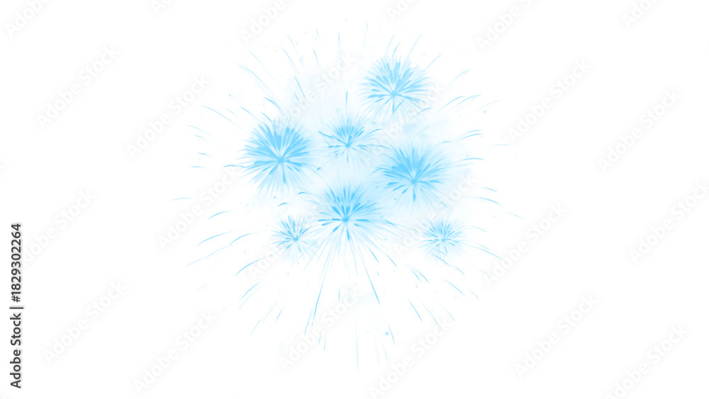 Naklejka premium Sparkling, colorful fireworks explosion. New Year's fireworks explosion 2026