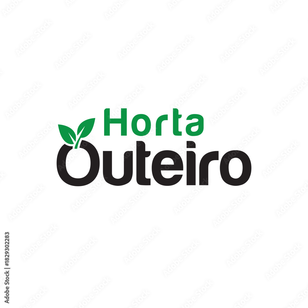 Fototapeta premium Horta outeiro logo, representing fresh produce