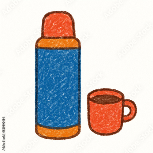 Thermos Flask and Coffee Mug for Hot Drinks