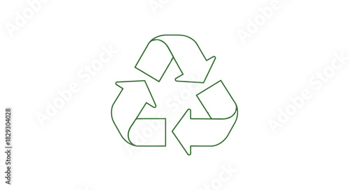 Recycle symbol outlining circular economy demonstrating eco-friendly packaging promoting sustainability emphasizing responsible consumption