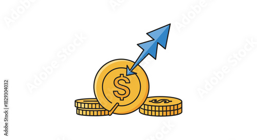 rising profits with upward trend illustrating financial growth and investment success perfect for stock market analysis  business presentations