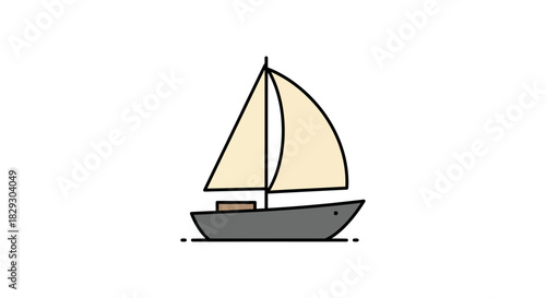 sailboat illustration a charming vessel sailing peacefully ideal for maritime themes promoting relaxation leisure and nautical adventures in simplicity