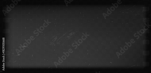 Vintage film grain filter. Retro camera textures for photography with distressed overlay. Aged and gritty backgrounds or borders. Dark and grainy effect with dust and scratches. Vector illustration.