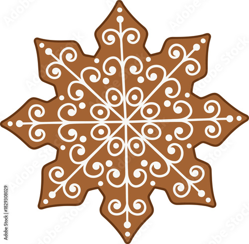 Intricate and Elegant Snowflake with Detailed White Pattern on a Transparent Background
