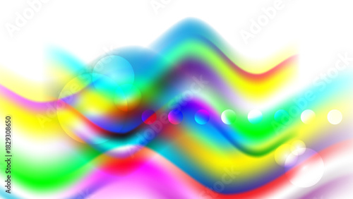 Vibrant abstract wave background of fluid rainbow gradients dynamic colorful flow