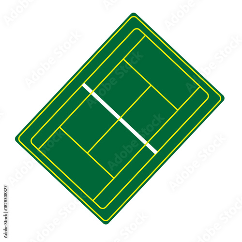 Tennis. Rackets with ball on court background. Vector illustration