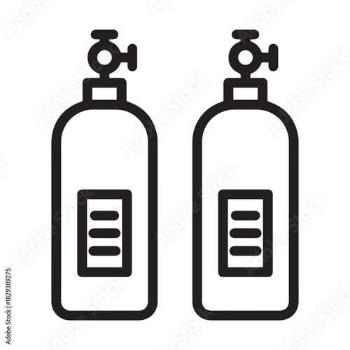 Oxygen icon in vector illustration