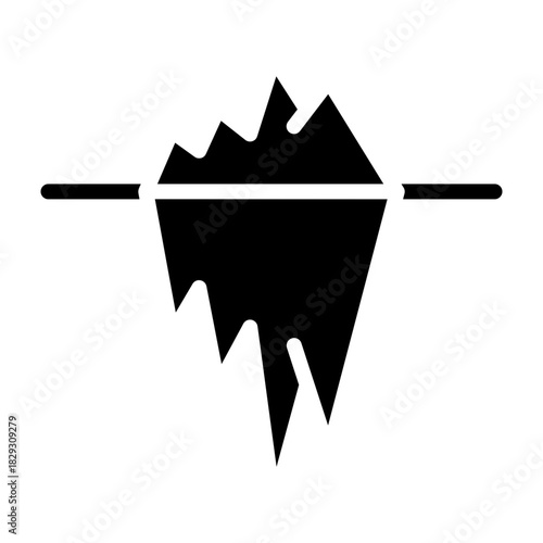 Iceberg Vector Glyph Icon Design
