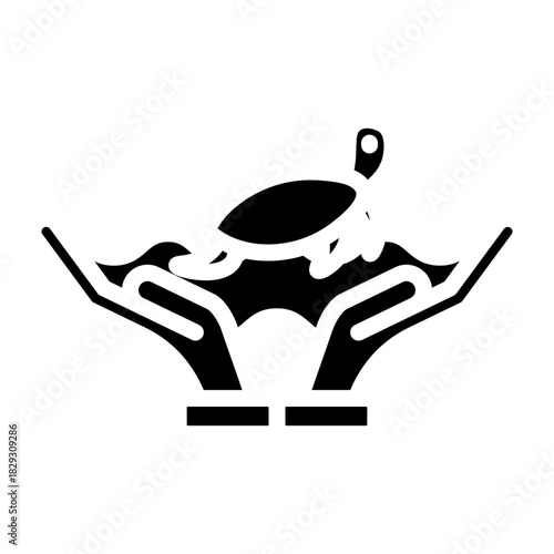 Ocean Conservation Vector Glyph Icon Design