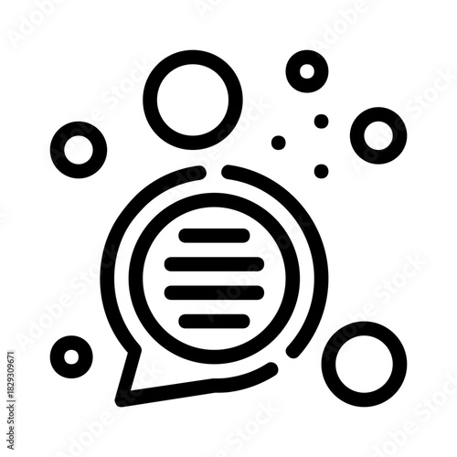 Chat bubble design ideal for digital communication concepts. Can be used in presentations, web design, social media graphics, and more.
