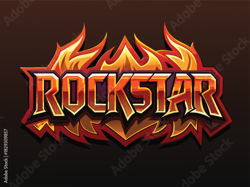 Rockstar Detailed Burning Fire 3D Text Effect