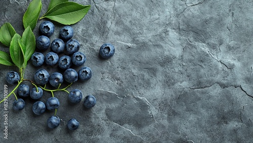 blueberry fruits isolated on concrete stone background