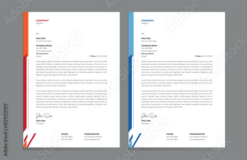 Letterhead template a4 editable modern corporate business letterhead deaign template