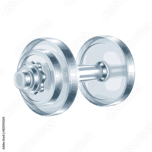 Dumbbell isolated, weight training equipment on transparent background