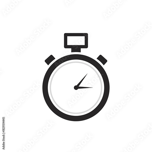Stopwatch Time Countdown Timer Icon Symbol on Transparent Background