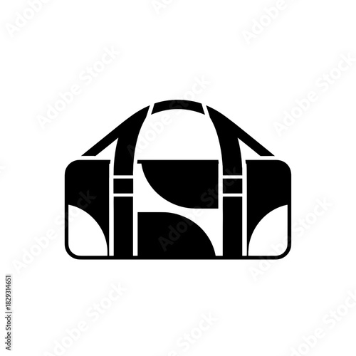 Silhouette of weightlifter training on transparent background