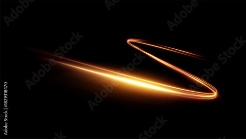 Futuristic golden speed lines tech-inspired vector backdrop, concept of data transfer, innovation. Great for tech company presentations, startup websites, data flow visualizations, fintech apps
