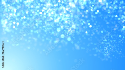 Blurred light blue bokeh background. Fresh vibe of winter chill holidays vector backdrop.