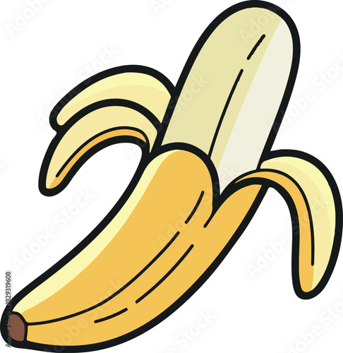 Playful banana illustration cute fruit cartoon art design