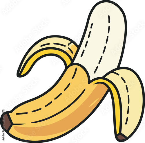 Playful banana illustration cute fruit cartoon art design