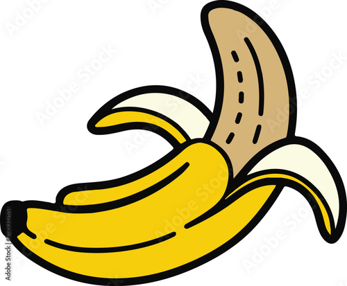 Playful banana illustration cute fruit cartoon art design