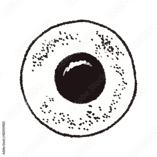 ジャム入りクッキーの線画