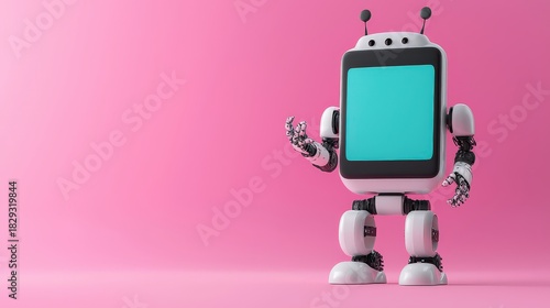 A robotic smartphone with an AI-generated interface, Computer of Pop Culture