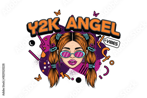 Y2K Angel Vibes Cute Girl Character in 2000s Style