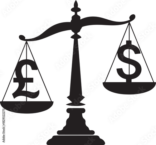 Justice balance scale symbol silhouette design
