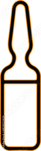 Simple outline icon of a medical ampoule
