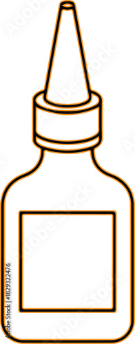 Simple outline drawing of a glue bottle