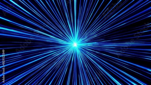 Speeding Through Digital Space, Futuristic Blue Light Trails for Tech, Data, and Innovation.