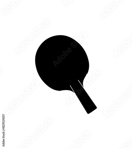 Dynamic ping pong paddle icon for sporting goods store, game equipment promotion, vector